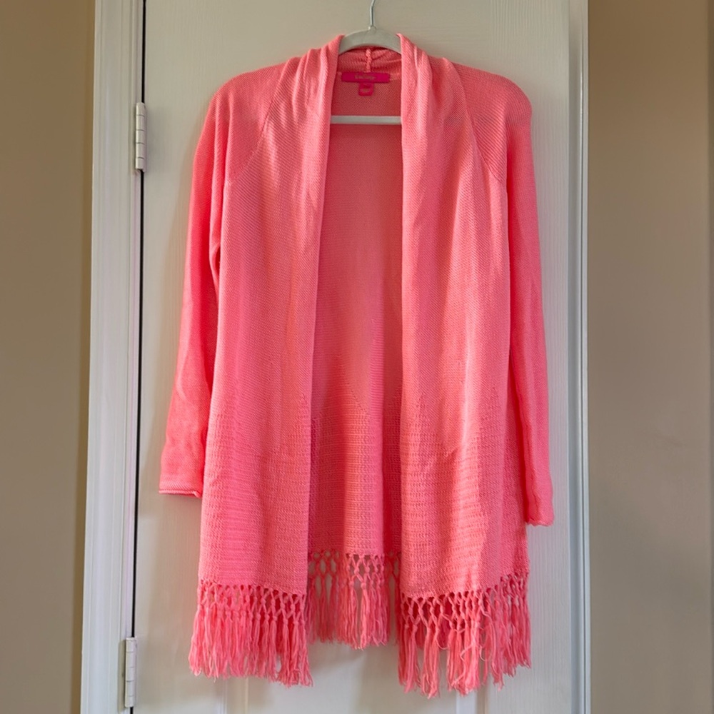 Lilly Pulitzer Tatum Long Fringe Cardigan